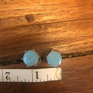 Beautiful baby blue pierced stud earrings.
